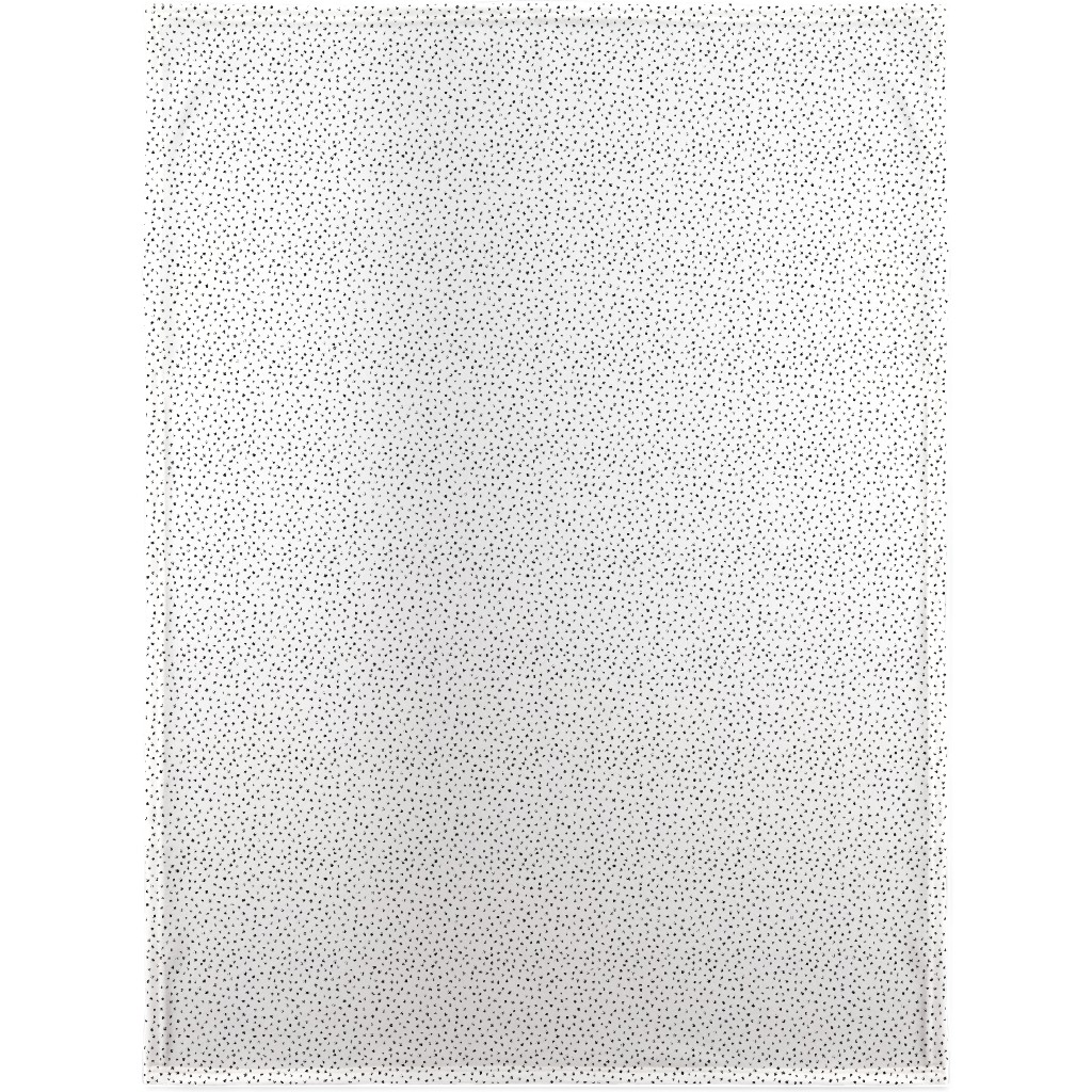 Tiny Dot - Black + White Blanket, Sherpa, 30x40, White