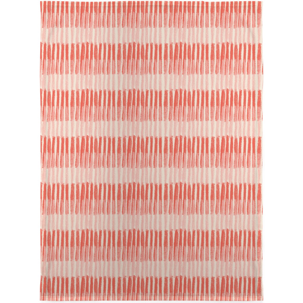 Strips - Coral Blanket, Sherpa, 30x40, Pink, Bright Pink