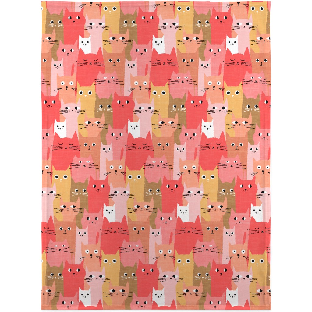 Silly Cats - Multicolor Blanket, Sherpa, 30x40, Multicolor