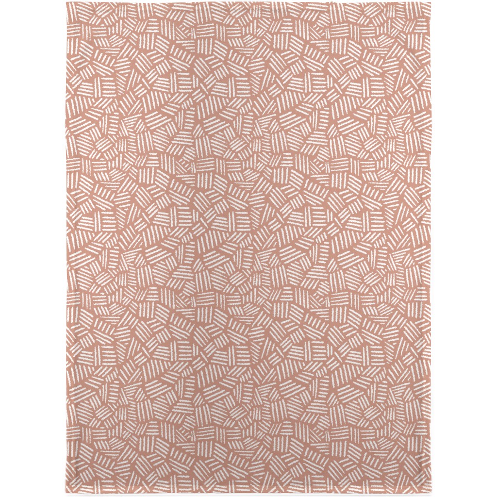 Dashes - Pink Blanket, Sherpa, 30x40, Pink