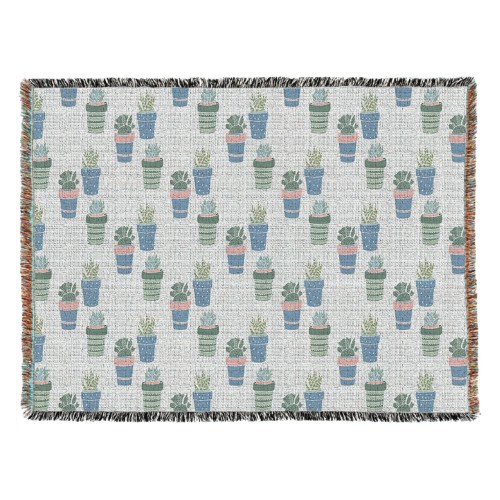 Multi Succulent Woven Photo Blankets Shutterfly