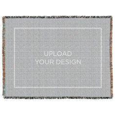 upload your own design woven photo blanket
