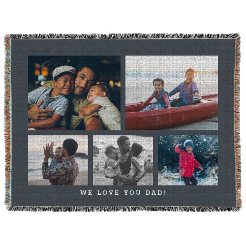 Gallery of Five Woven Photo Blanket, 60x80, Multicolor