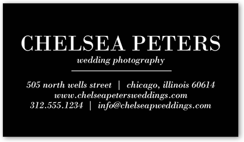 Classic Statement Calling Card, Black, Matte, Signature Smooth Cardstock