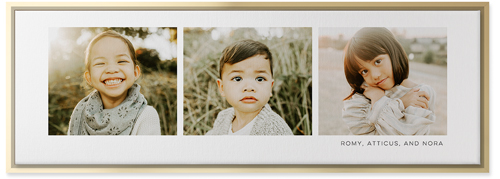 Three Of A Kind Wall Art, Gold, Single piece, Canvas, 12x36, Multicolor, multi