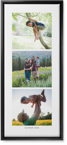 Three of a Kind Portrait Wall Art, Black, Single piece, Canvas, 10x24, Multicolor