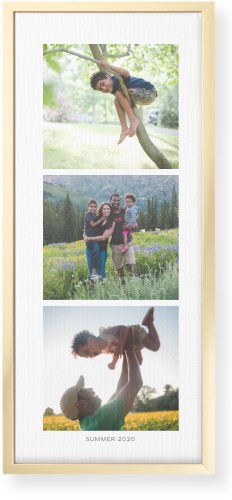 Three of a Kind Portrait Wall Art, Gold, Single piece, Canvas, 10x24, Multicolor