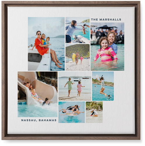 Gallery of Nine Wall Art, Walnut, Single piece, Canvas, 16x16, Multicolor, multi