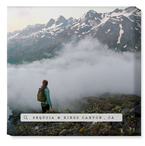 Travel Banner Wall Art, No Frame, Single piece, Canvas, 16x16, White