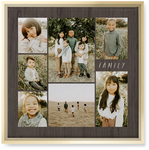 Lucky Seven Wall Art, Gold, Single piece, Canvas, 16x16, Multicolor, multi