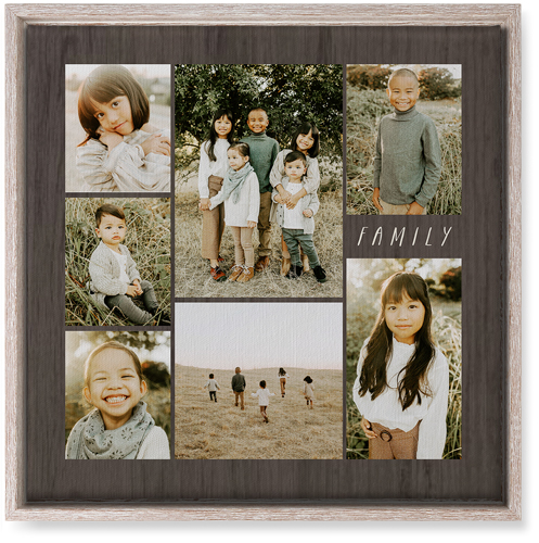 Lucky Seven Wall Art, Rustic, Single piece, Canvas, 16x16, Multicolor, multi