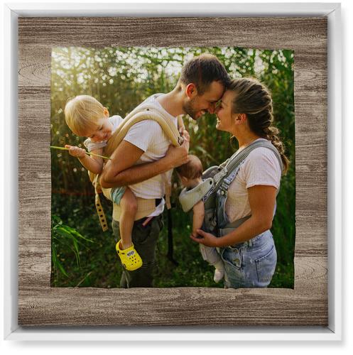 Countryside Wall Art, White, Single piece, Canvas, 16x16, Brown, wood