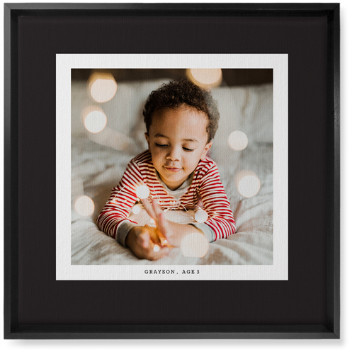 Frame Up Wall Art, Black, Single piece, Canvas, 16x16, Gray