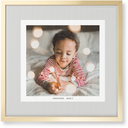 Frame Up Wall Art, Gold, Single piece, Canvas, 16x16, Gray