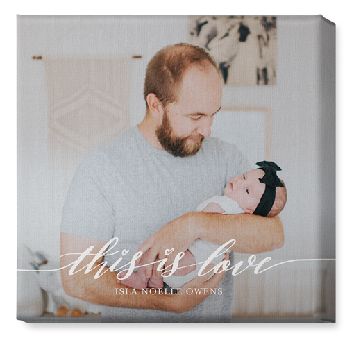 Love Is Wall Art, No Frame, Single piece, Canvas, 16x16, White, white