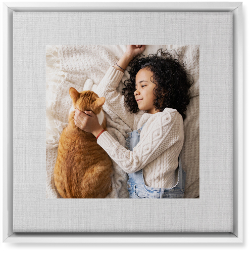 Full Frame One Wall Art, White, Single piece, Canvas, 16x16, White, white