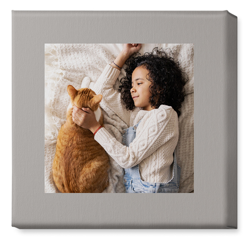 Full Frame One Wall Art, No Frame, Single piece, Canvas, 16x16, Gray, stone