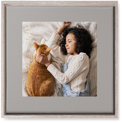 Full Frame One Wall Art, Rustic, Single piece, Canvas, 16x16, Gray