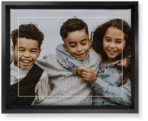 Floating Frame Wall Art, Black, Single piece, Canvas, 8x10, White, white