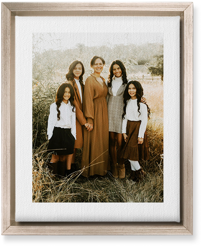 Simple Gallery of One Border Portrait Wall Art, Metallic, Single piece, Canvas, 8x10, Multicolor