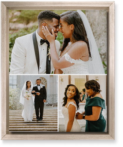 Gallery of Three Portrait Wall Art, Metallic, Single piece, Canvas, 8x10, Multicolor
