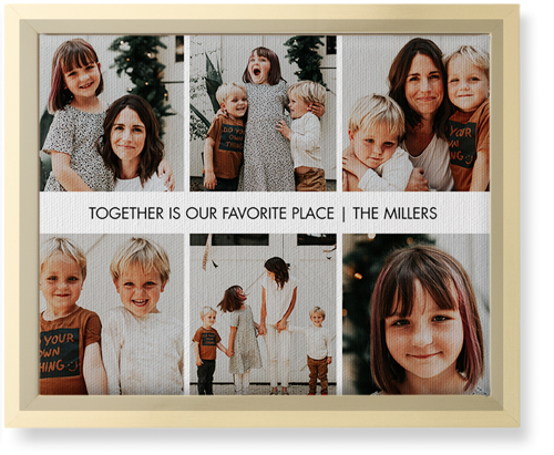 Gallery of Six Grid Wall Art, Gold, Single piece, Canvas, 8x10, Multicolor, multi