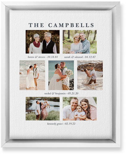 LZIMU Personalised 3 Photo Canvas Wall Art Custom Wedding Baby Dog Family Landscape Picture Prints For Living Room Bedroom Wall Decor (No Frame