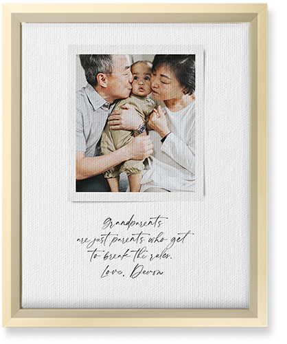 Sentimental Note Wall Art, Gold, Single piece, Canvas, 8x10, White