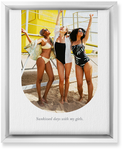 Curved Frame Wall Art, White, Single piece, Canvas, 8x10, White