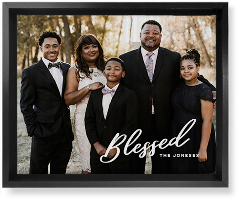 Blessed Letters Wall Art, Black, Single piece, Canvas, 8x10, White, white