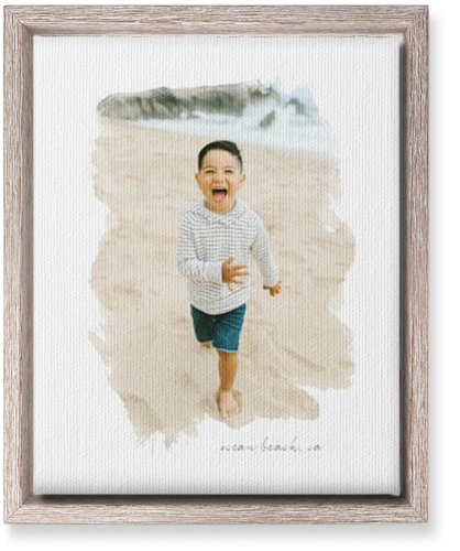 Brushstrokes Portrait Wall Art, Rustic, Single piece, Canvas, 8x10, White