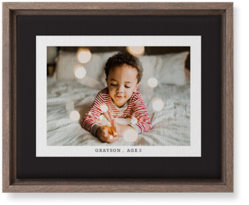 Frame Up Wall Art, Walnut, Single piece, Canvas, 8x10, Gray, charcoal