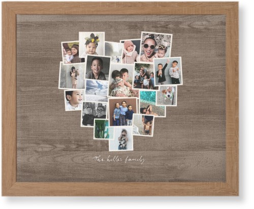 Heart Strings Wall Art, Natural, Single piece, Canvas, 8x10, Brown, wood