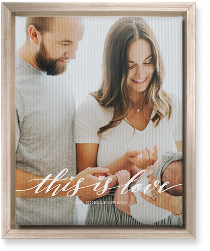 Love Is Portrait Wall Art, Metallic, Single piece, Canvas, 8x10, White