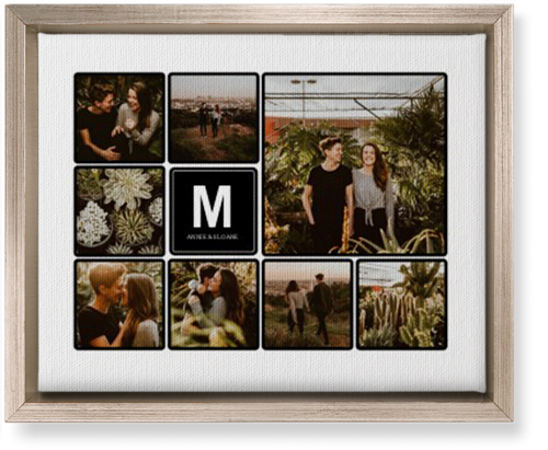 Photo Tiles Wall Art, Metallic, Single piece, Canvas, 8x10, Black, black