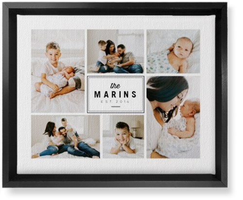 Round We Go Wall Art, Black, Single piece, Canvas, 8x10, White, white