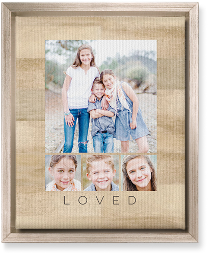 Four Real Wall Art, Metallic, Single piece, Canvas, 8x10, Beige, khaki