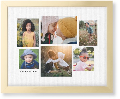 Six Times Wall Art, Gold, Single piece, Canvas, 8x10, White
