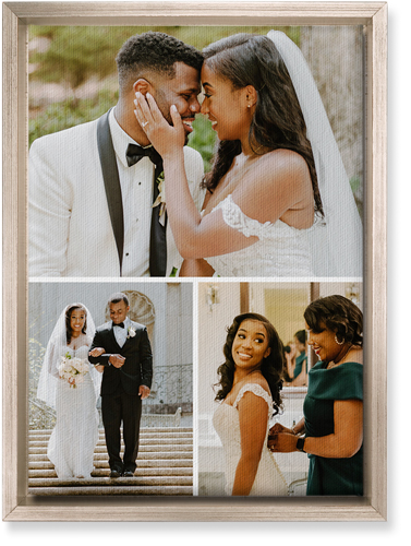 Gallery of Three Portrait Wall Art, Metallic, Single piece, Canvas, 10x14, Multicolor, multi