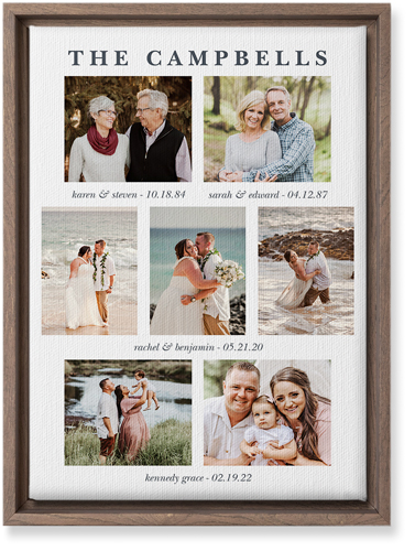 Our Family Roots Wall Art, Walnut, Single piece, Canvas, 10x14, Multicolor