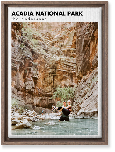 Top Text Border Wall Art, Walnut, Single piece, Canvas, 10x14, Multicolor, multi