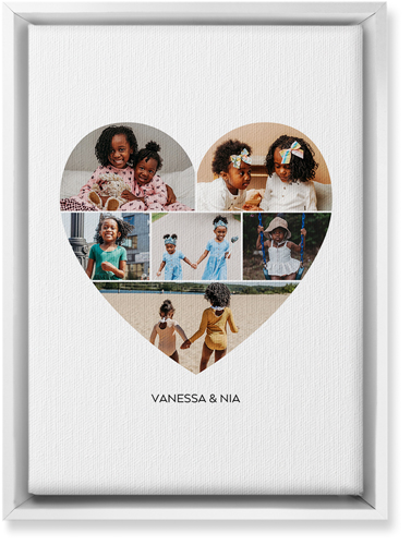 Filled Heart Wall Art, White, Single piece, Canvas, 10x14, White