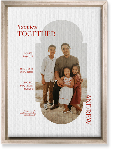 Family Infographic Wall Art, Metallic, Single piece, Canvas, 10x14, White