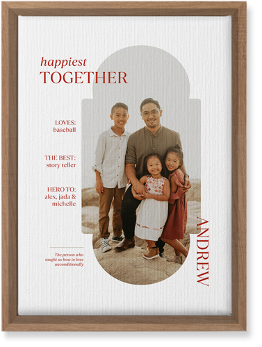 Family Infographic Wall Art, Natural, Single piece, Canvas, 10x14, White