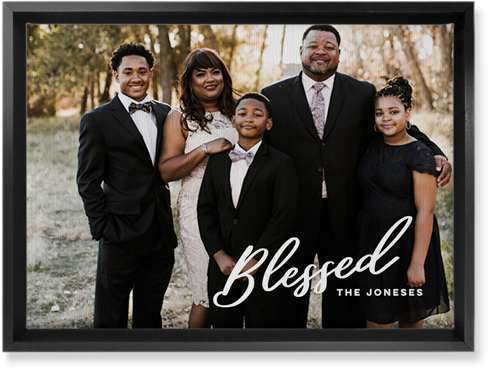 Blessed Letters Wall Art, Black, Single piece, Canvas, 10x14, White, white