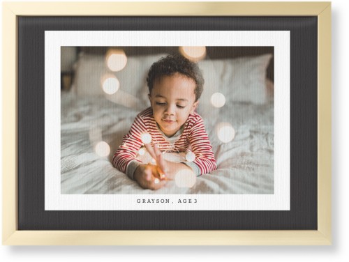 Frame Up Wall Art, Gold, Single piece, Canvas, 10x14, Gray, charcoal