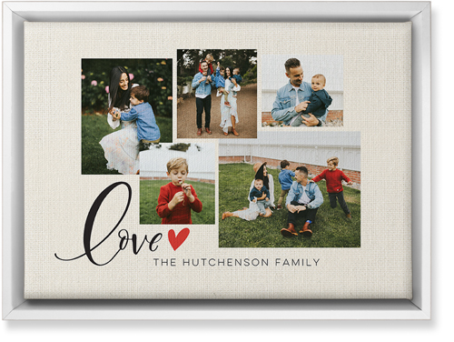 Just Hearts Wall Art, White, Single piece, Canvas, 10x14, Beige, antique white