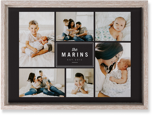 Round We Go Wall Art, Rustic, Single piece, Canvas, 10x14, Gray, charcoal