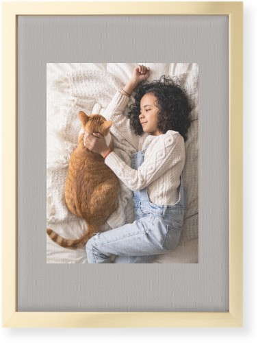 Full Frame One Wall Art, Gold, Single piece, Canvas, 10x14, Gray
