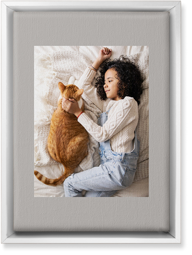 Full Frame One Wall Art, White, Single piece, Canvas, 10x14, Gray, stone